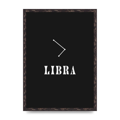 Minimalist Horoscope Star Sign Series Libra Wall Art - A2 framed