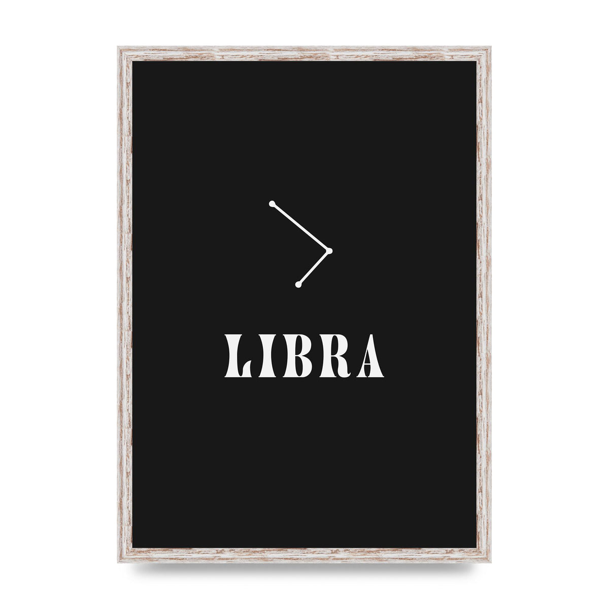 Minimalist Horoscope Star Sign Series Libra Wall Art - A2 framed