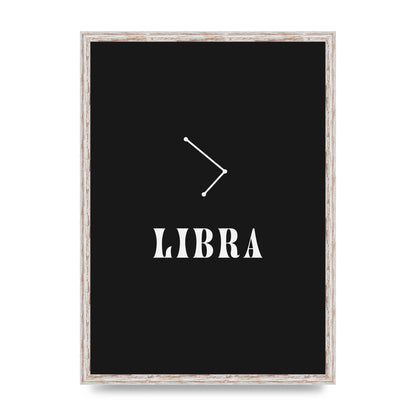 Minimalist Horoscope Star Sign Series Libra Wall Art - A2 framed