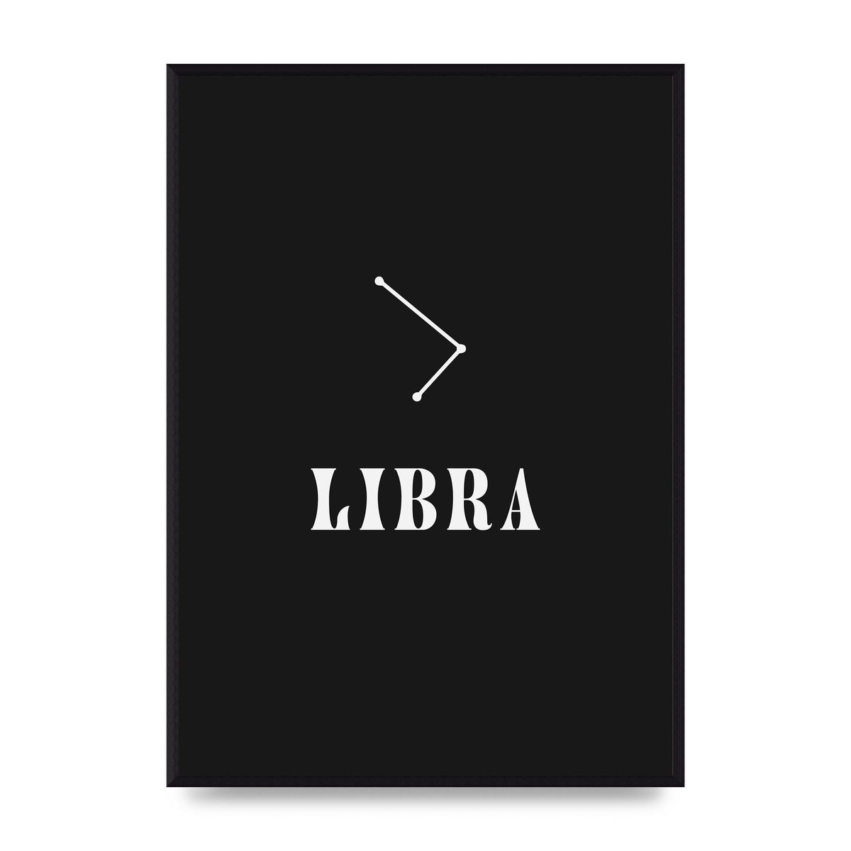 Minimalist Horoscope Star Sign Series Libra Wall Art - A2 framed