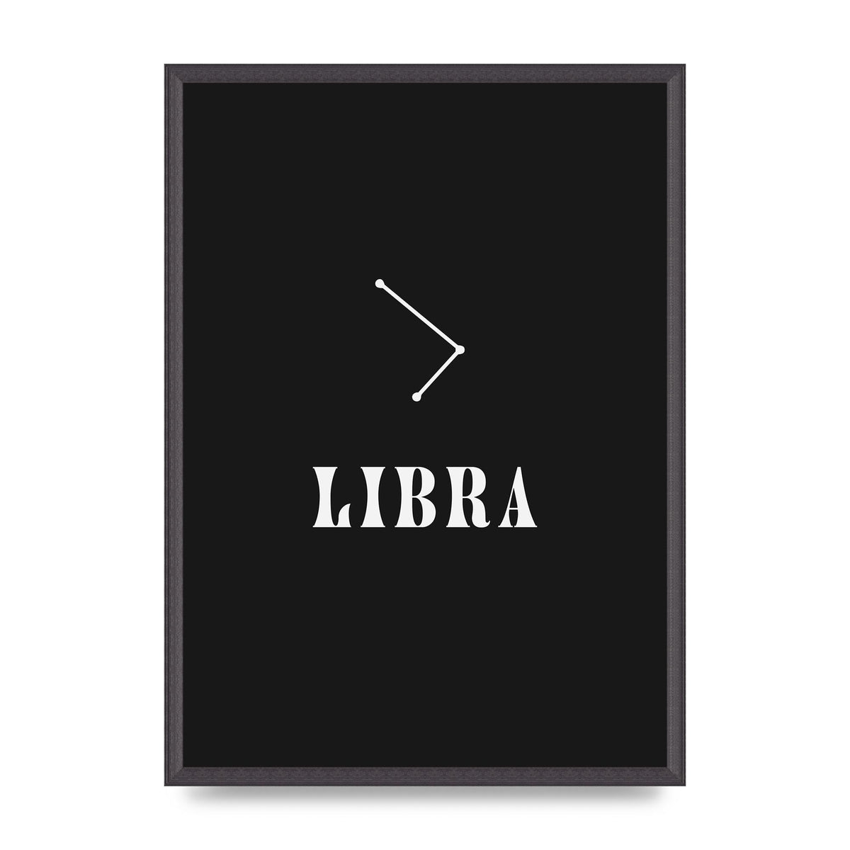 Minimalist Horoscope Star Sign Series Libra Wall Art - A2 framed