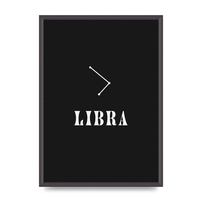 Minimalist Horoscope Star Sign Series Libra Wall Art - A2 framed