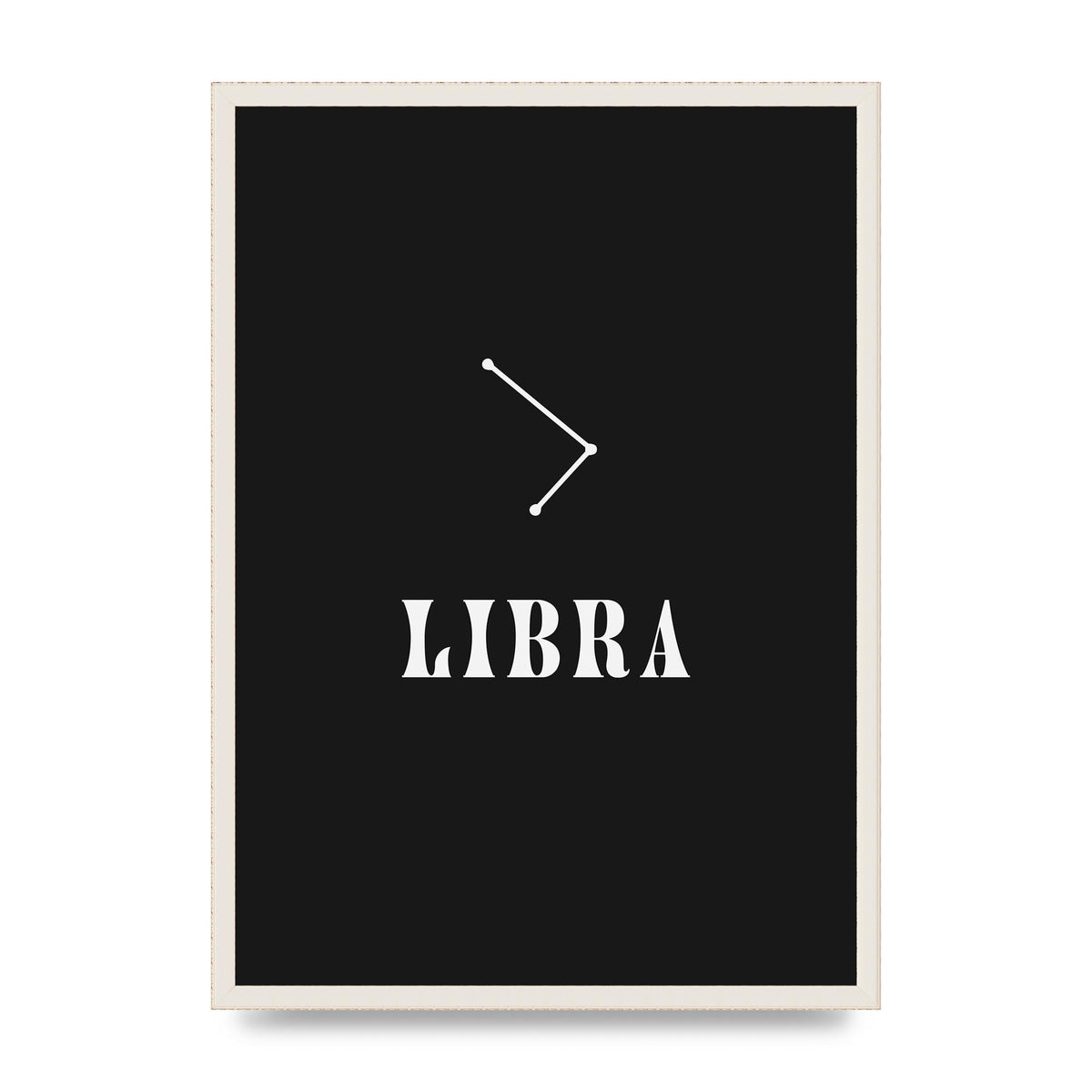 Minimalist Horoscope Star Sign Series Libra Wall Art - A2 framed
