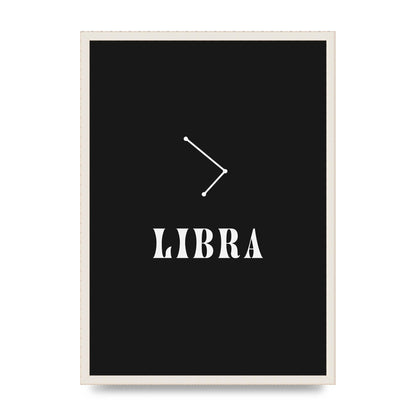 Minimalist Horoscope Star Sign Series Libra Wall Art - A2 framed