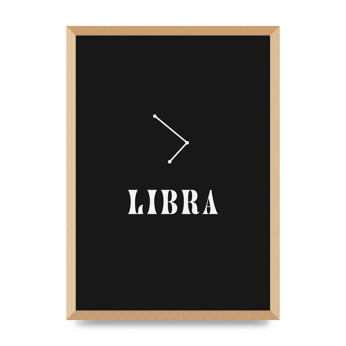 Minimalist Horoscope Star Sign Series Libra Wall Art - A2 framed