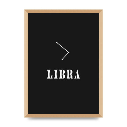 Minimalist Horoscope Star Sign Series Libra Wall Art - A2 framed