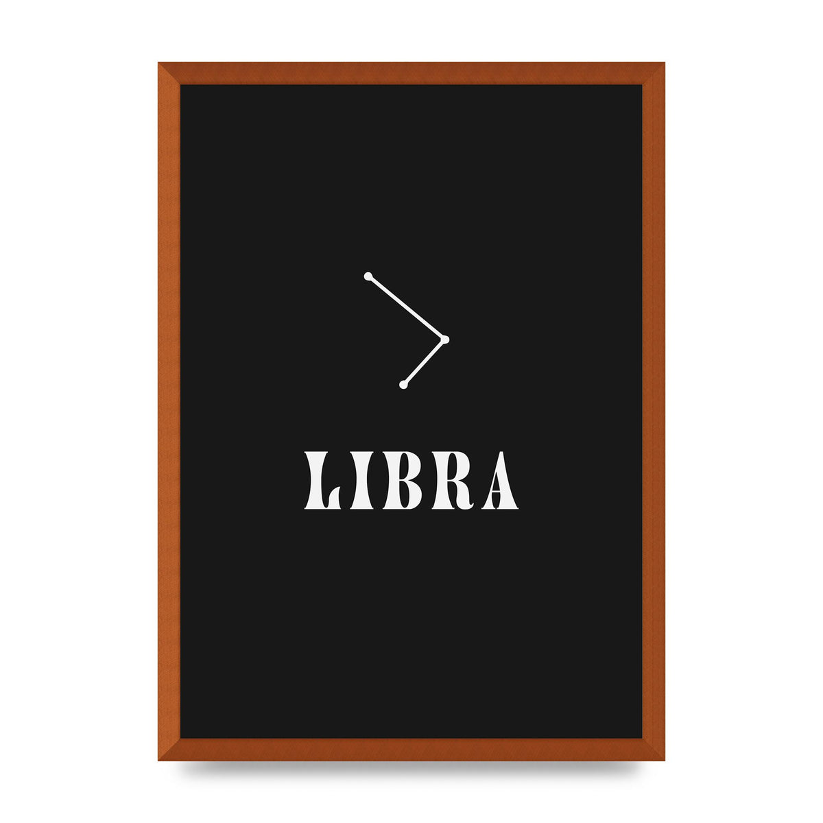 Minimalist Horoscope Star Sign Series Libra Wall Art - A2 framed