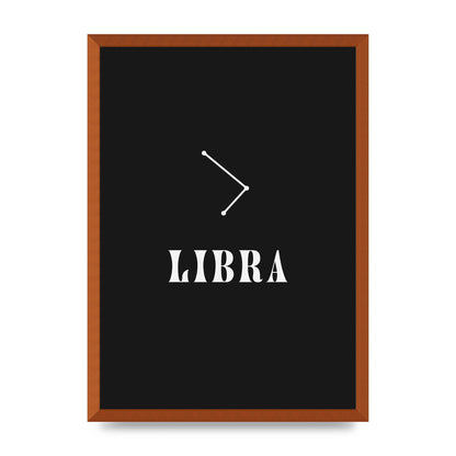 Minimalist Horoscope Star Sign Series Libra Wall Art - A2 framed
