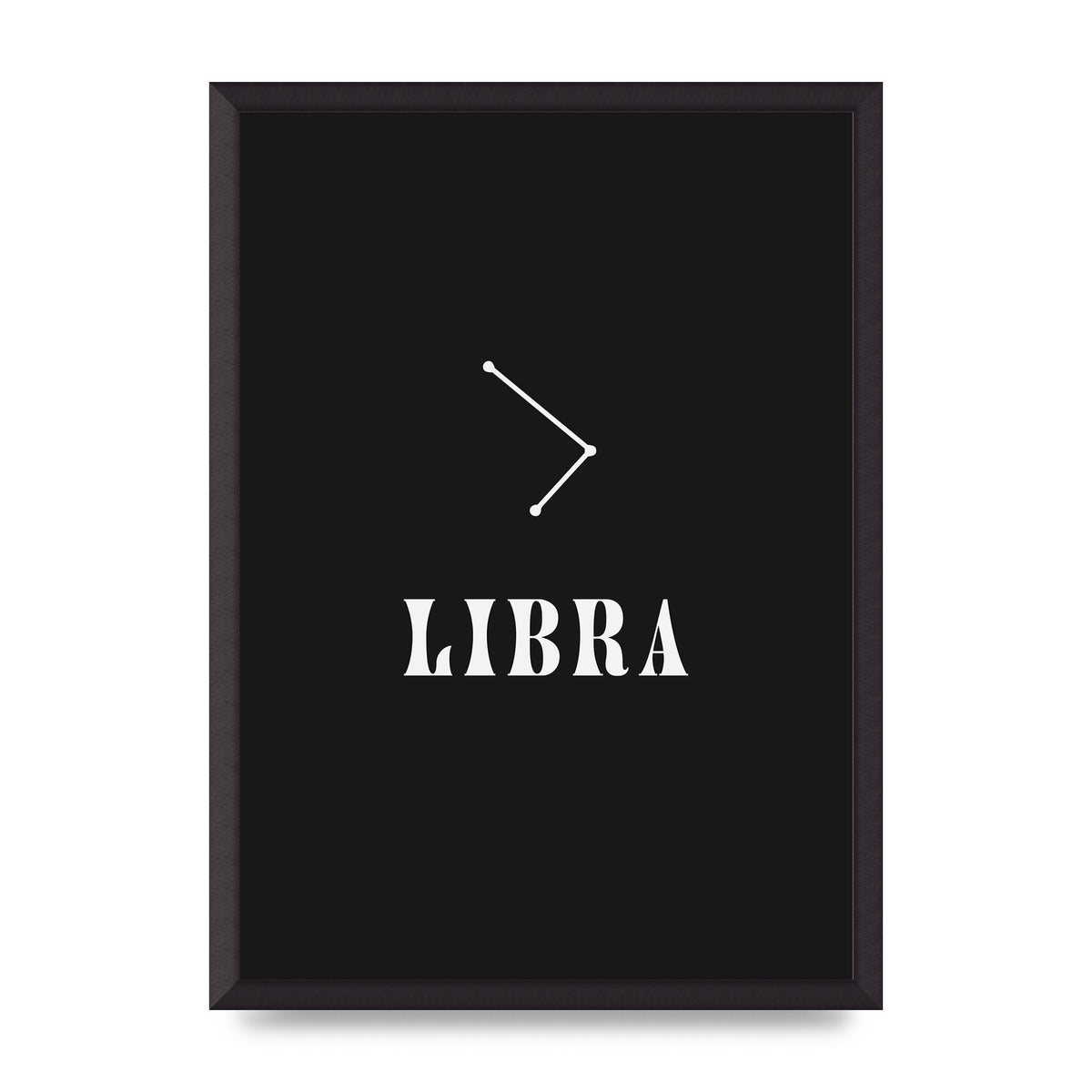 Minimalist Horoscope Star Sign Series Libra Wall Art - A2 framed