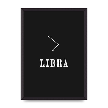 Minimalist Horoscope Star Sign Series Libra Wall Art - A2 framed