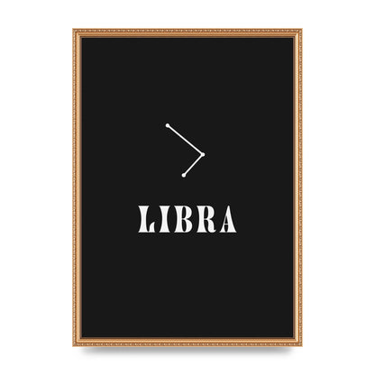 Minimalist Horoscope Star Sign Series Libra Wall Art - A2 framed