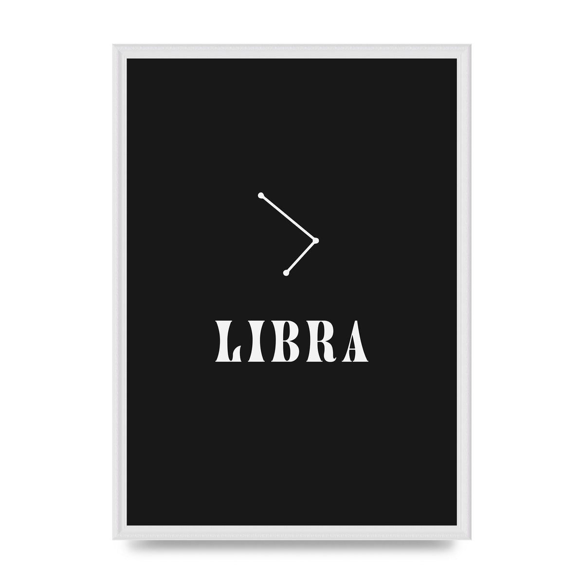 Minimalist Horoscope Star Sign Series Libra Wall Art - A2 framed