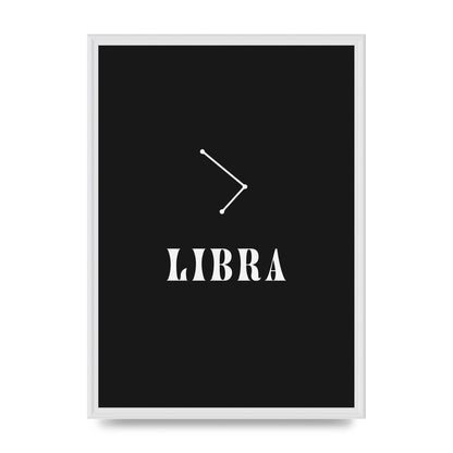 Minimalist Horoscope Star Sign Series Libra Wall Art - A2 framed