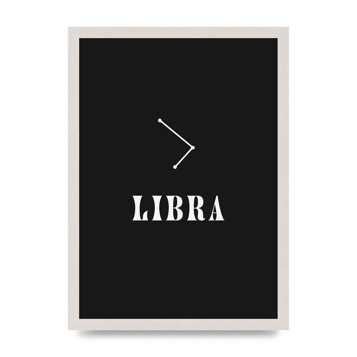 Minimalist Horoscope Star Sign Series Libra Wall Art - A3 framed