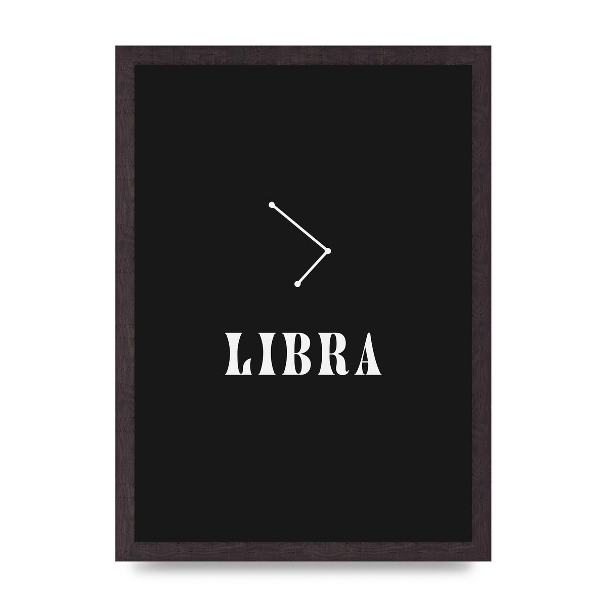 Minimalist Horoscope Star Sign Series Libra Wall Art - A3 framed
