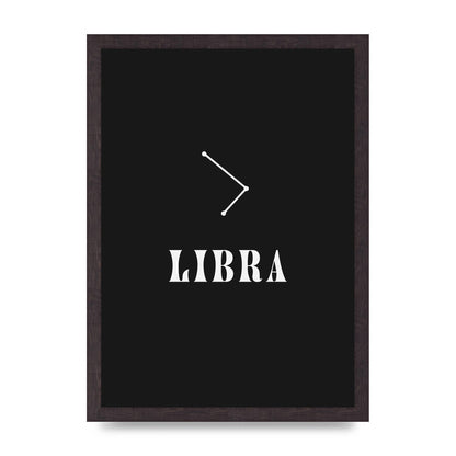 Minimalist Horoscope Star Sign Series Libra Wall Art - A3 framed