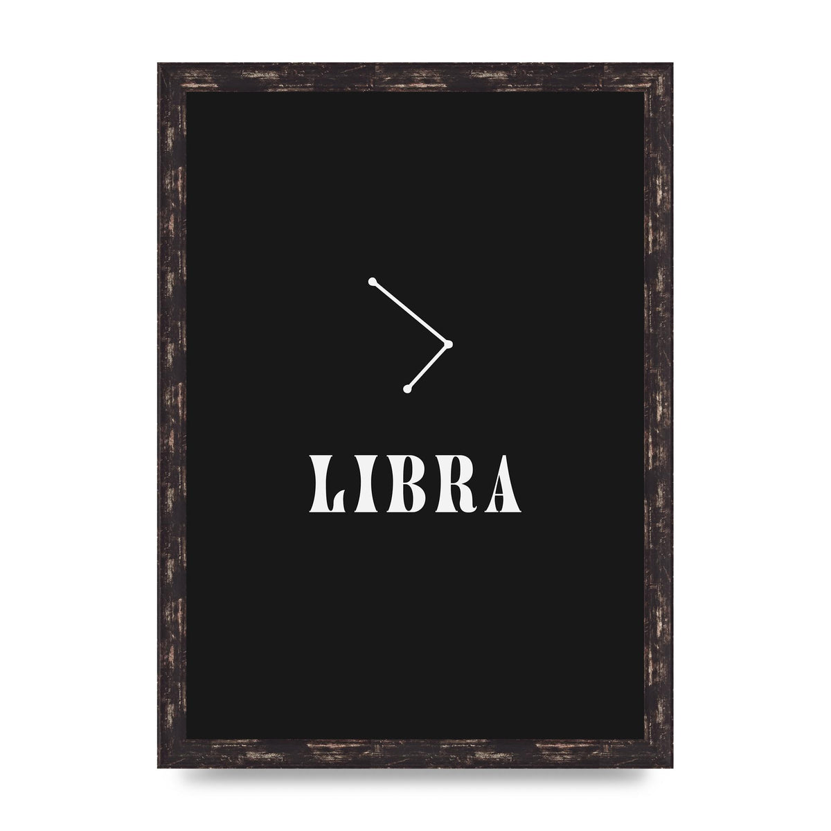 Minimalist Horoscope Star Sign Series Libra Wall Art - A3 framed