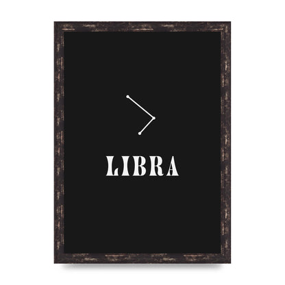 Minimalist Horoscope Star Sign Series Libra Wall Art - A3 framed