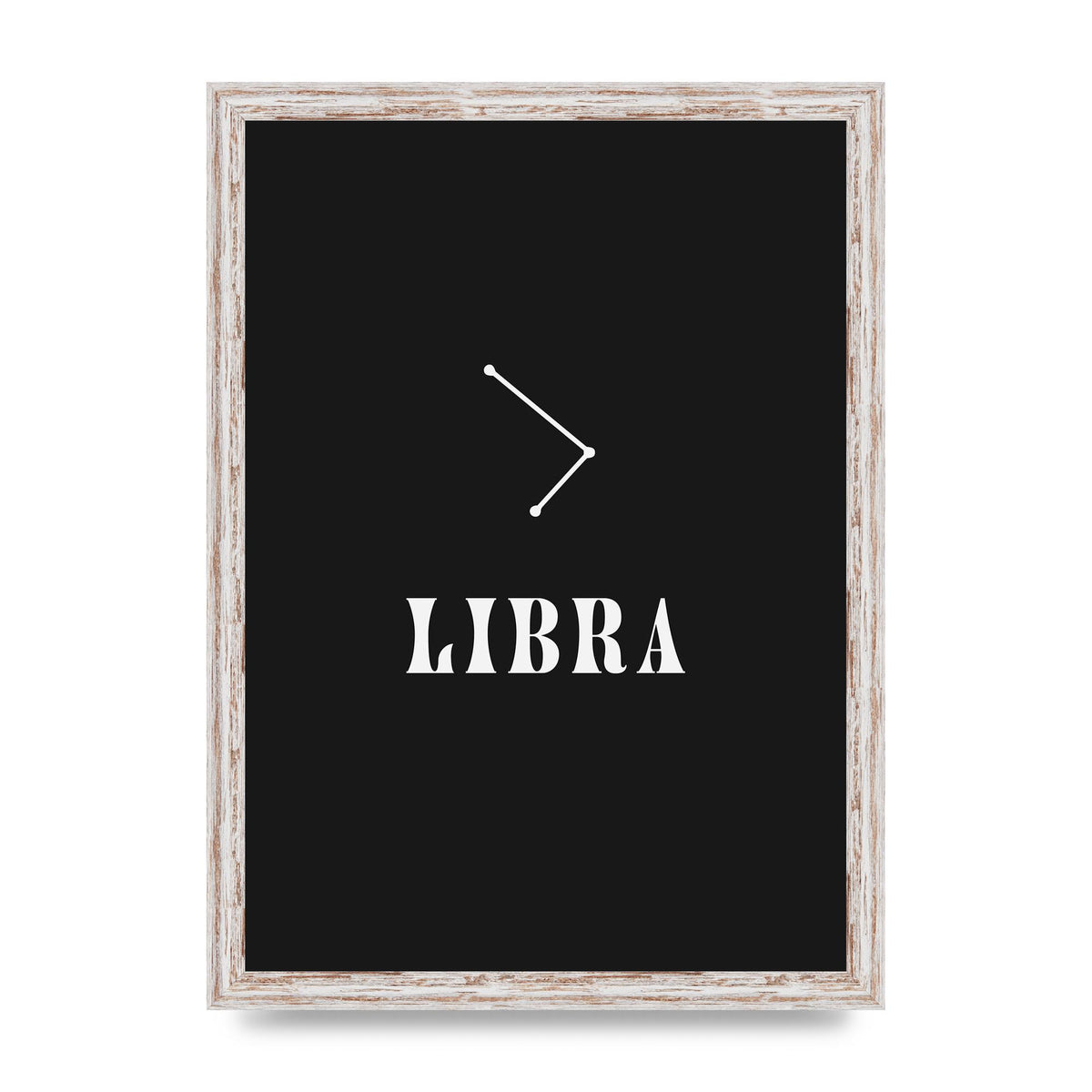 Minimalist Horoscope Star Sign Series Libra Wall Art - A3 framed