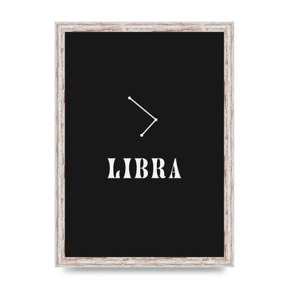 Minimalist Horoscope Star Sign Series Libra Wall Art - A3 framed