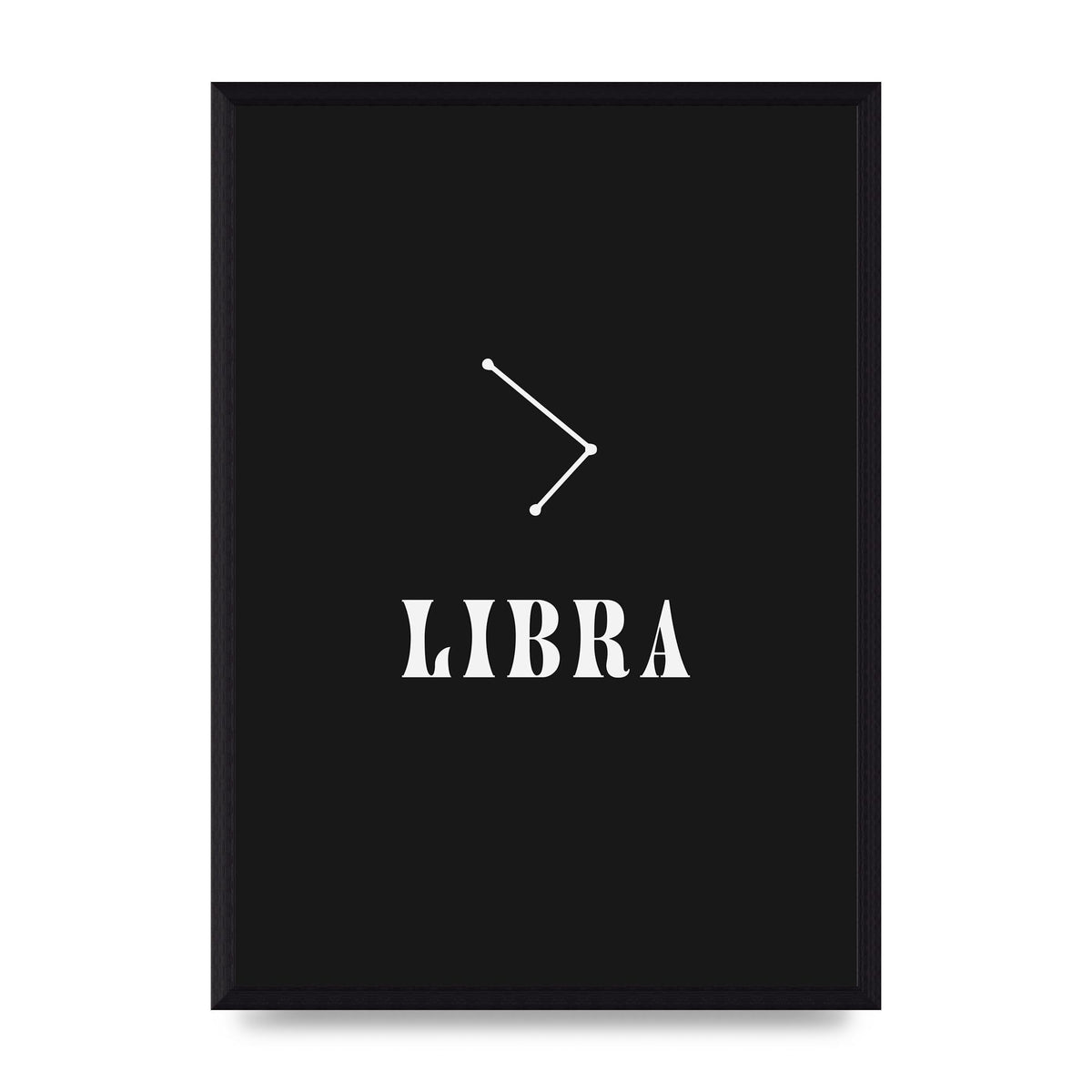 Minimalist Horoscope Star Sign Series Libra Wall Art - A3 framed