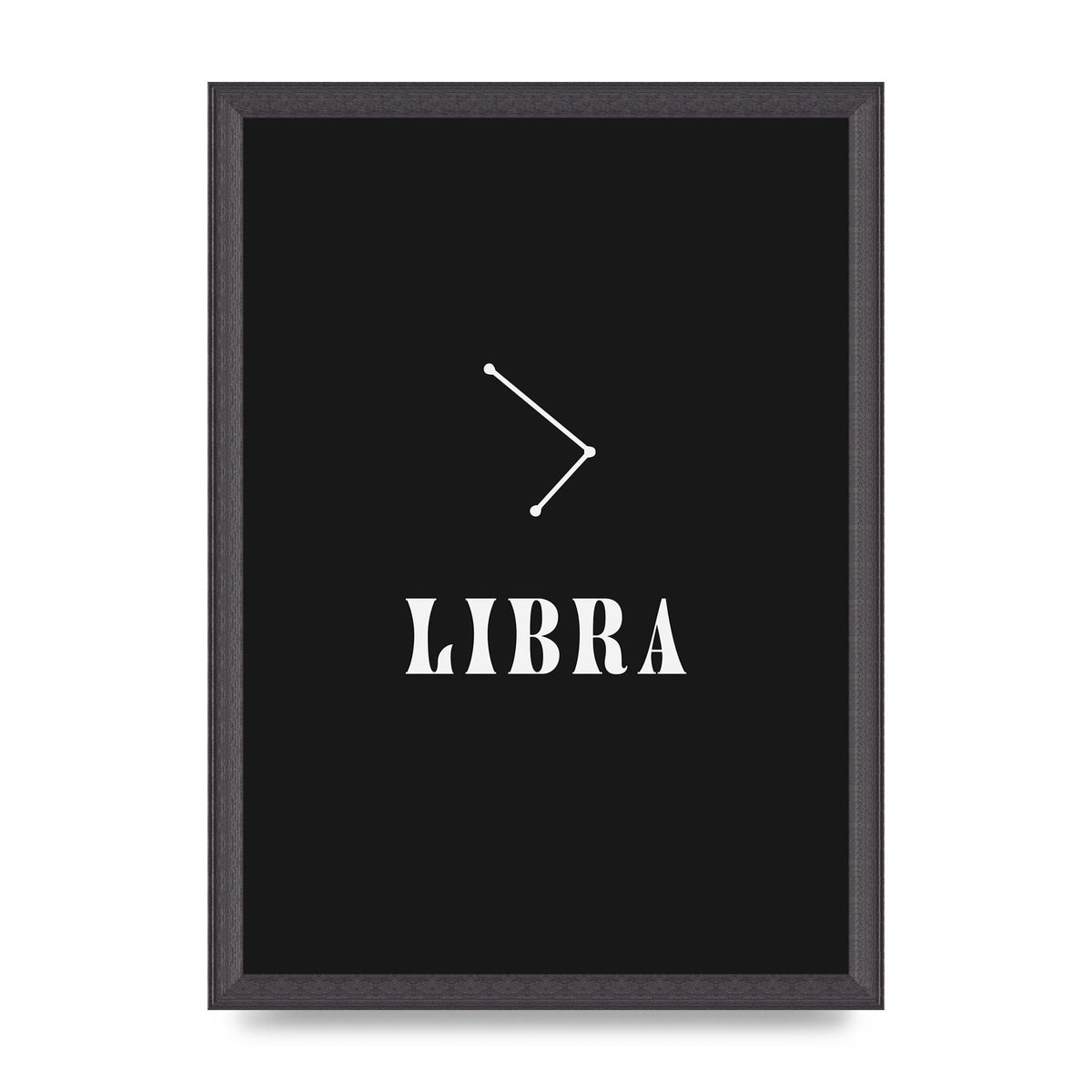 Minimalist Horoscope Star Sign Series Libra Wall Art - A3 framed