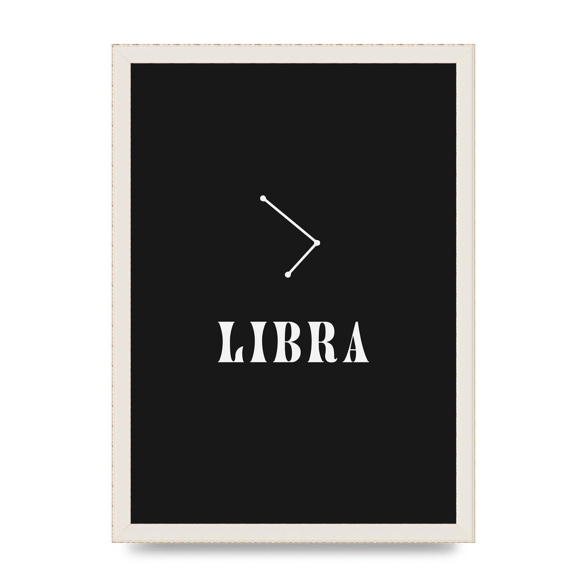 Minimalist Horoscope Star Sign Series Libra Wall Art - A3 framed