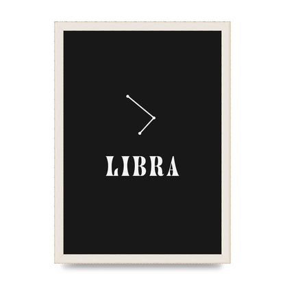 Minimalist Horoscope Star Sign Series Libra Wall Art - A3 framed