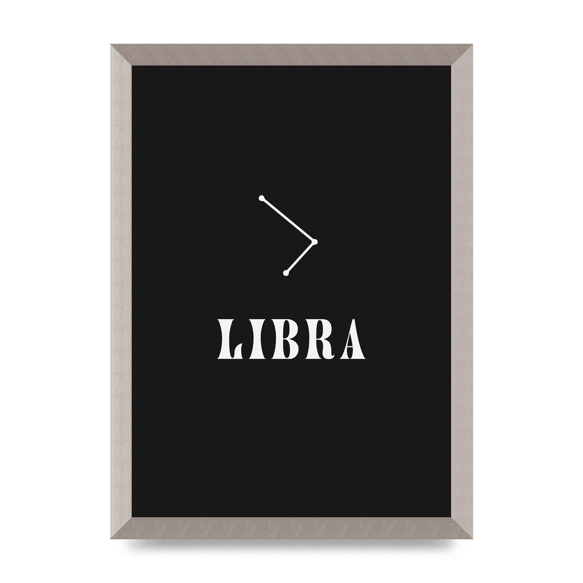 Minimalist Horoscope Star Sign Series Libra Wall Art - A3 framed