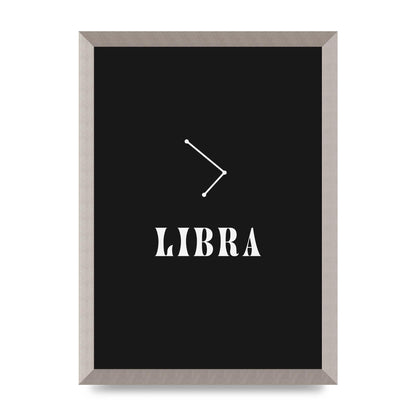 Minimalist Horoscope Star Sign Series Libra Wall Art - A3 framed