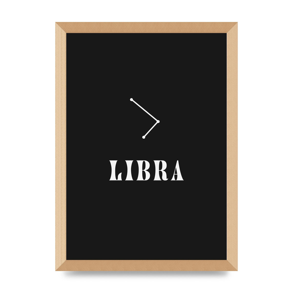Minimalist Horoscope Star Sign Series Libra Wall Art - A3 framed
