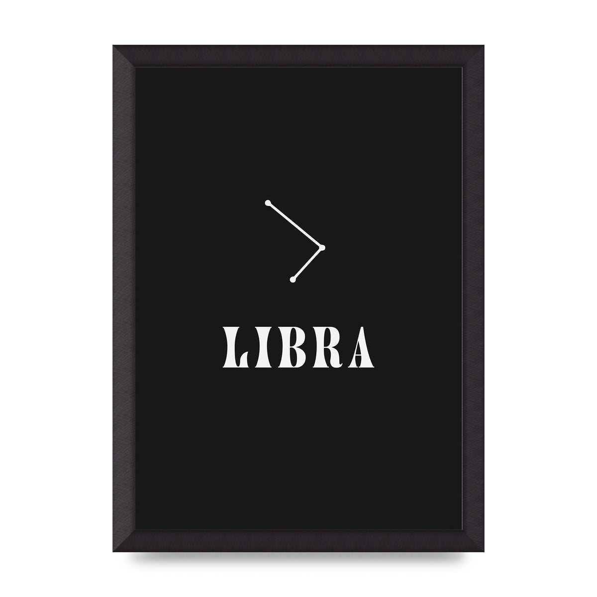 Minimalist Horoscope Star Sign Series Libra Wall Art - A3 framed