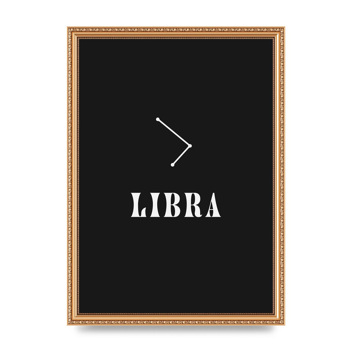 Minimalist Horoscope Star Sign Series Libra Wall Art - A3 framed