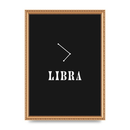 Minimalist Horoscope Star Sign Series Libra Wall Art - A3 framed
