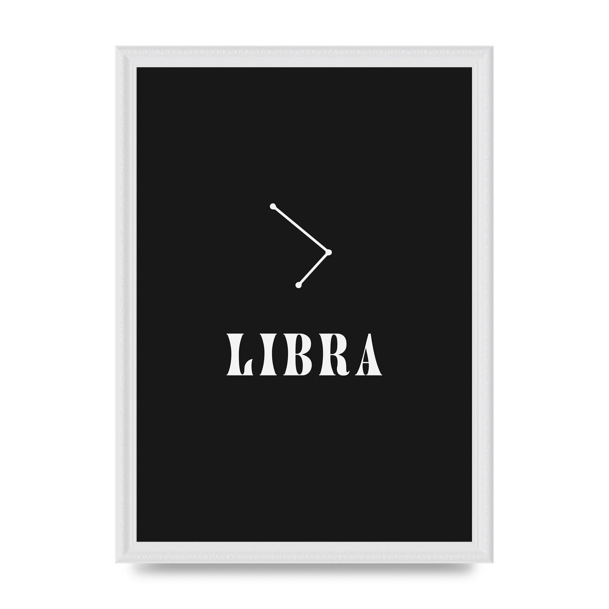 Minimalist Horoscope Star Sign Series Libra Wall Art - A3 framed