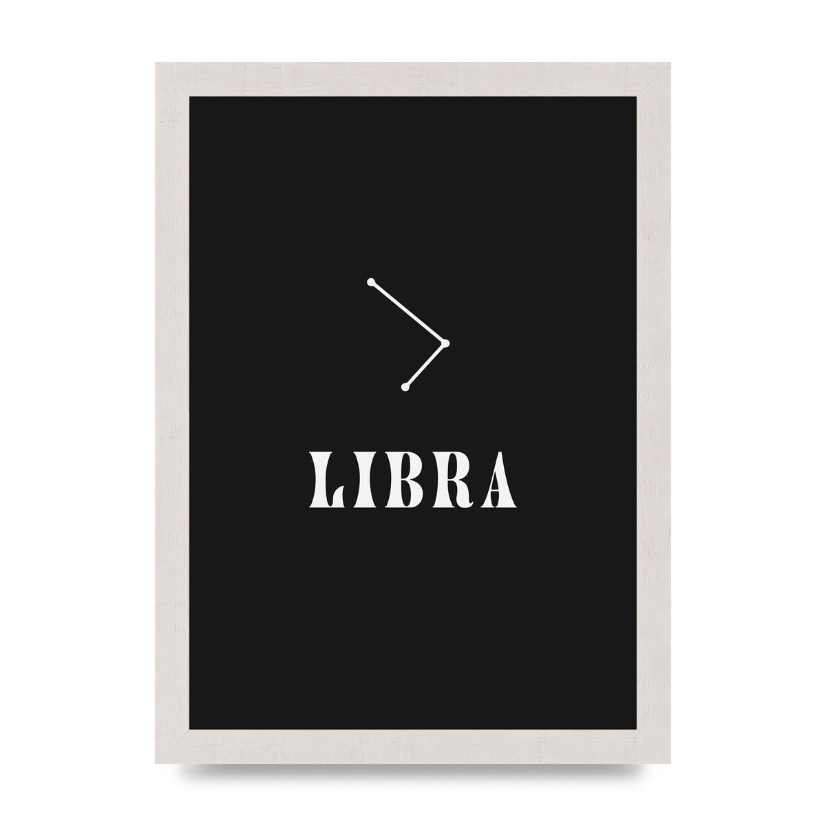 Minimalist Horoscope Star Sign Series Libra Wall Art - A4 framed