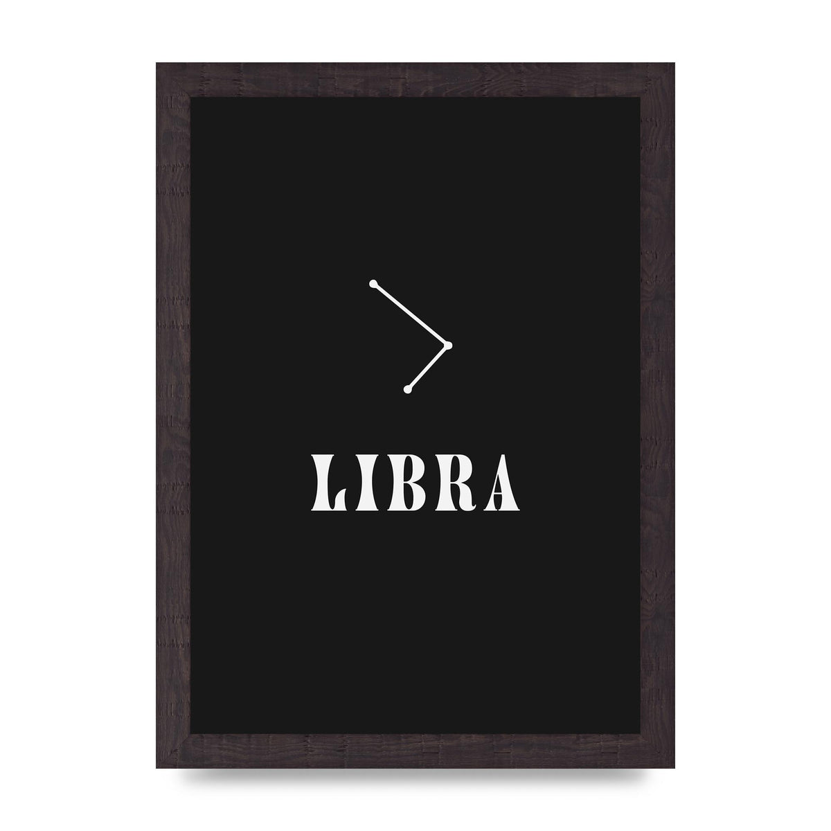 Minimalist Horoscope Star Sign Series Libra Wall Art - A4 framed