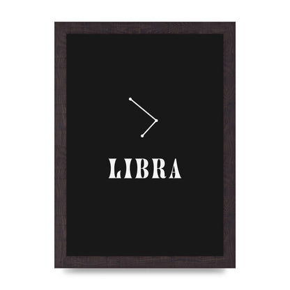 Minimalist Horoscope Star Sign Series Libra Wall Art - A4 framed