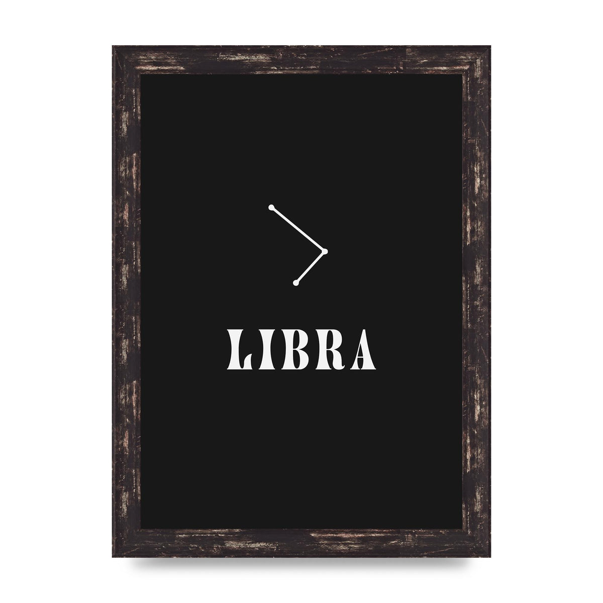 Minimalist Horoscope Star Sign Series Libra Wall Art - A4 framed