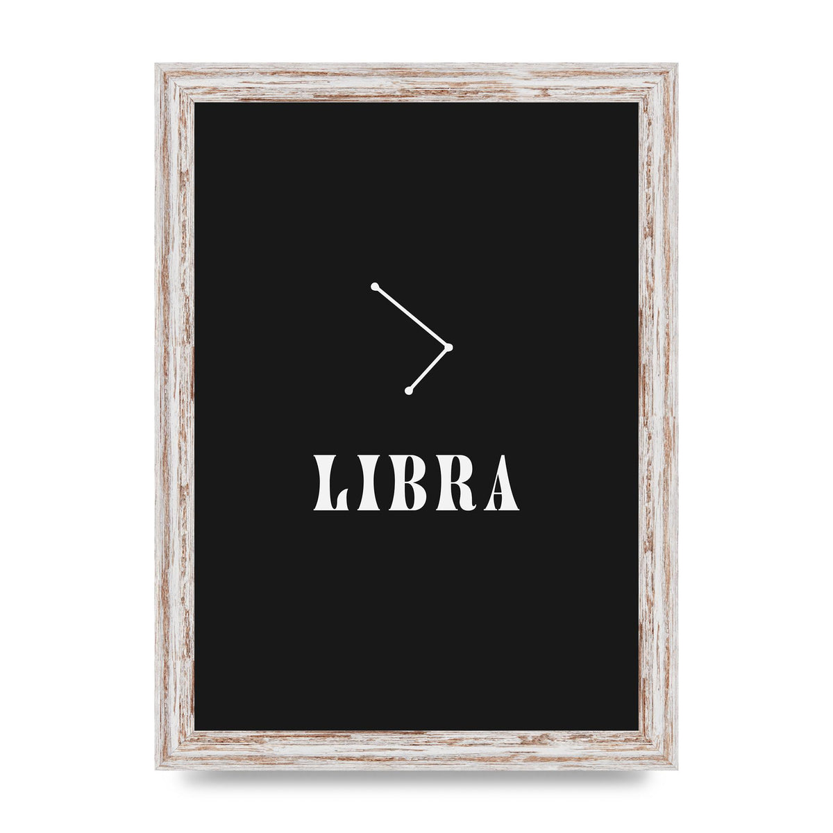 Minimalist Horoscope Star Sign Series Libra Wall Art - A4 framed