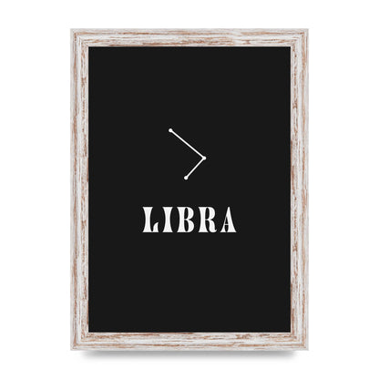 Minimalist Horoscope Star Sign Series Libra Wall Art - A4 framed