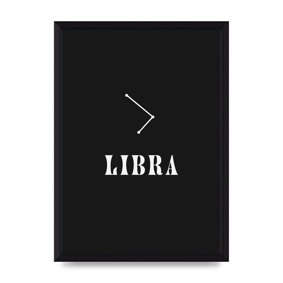 Minimalist Horoscope Star Sign Series Libra Wall Art - A4 framed