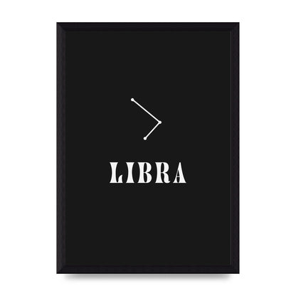 Minimalist Horoscope Star Sign Series Libra Wall Art - A4 framed