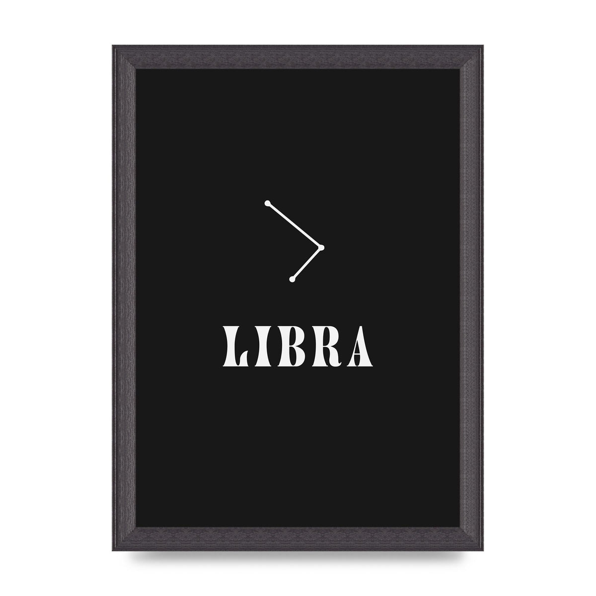 Minimalist Horoscope Star Sign Series Libra Wall Art - A4 framed