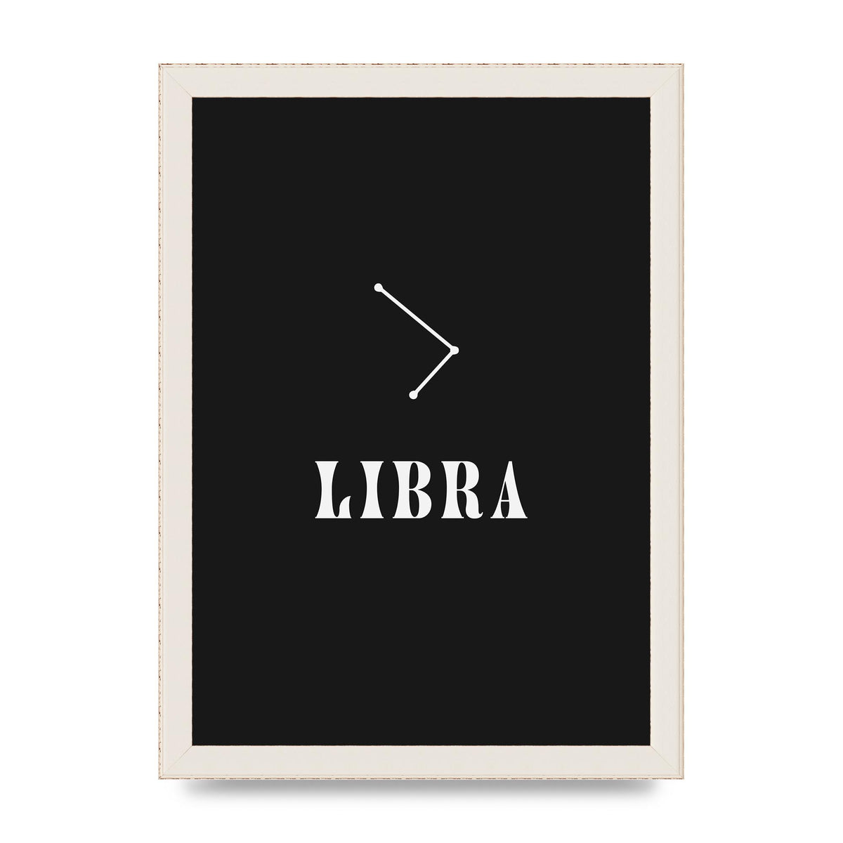 Minimalist Horoscope Star Sign Series Libra Wall Art - A4 framed