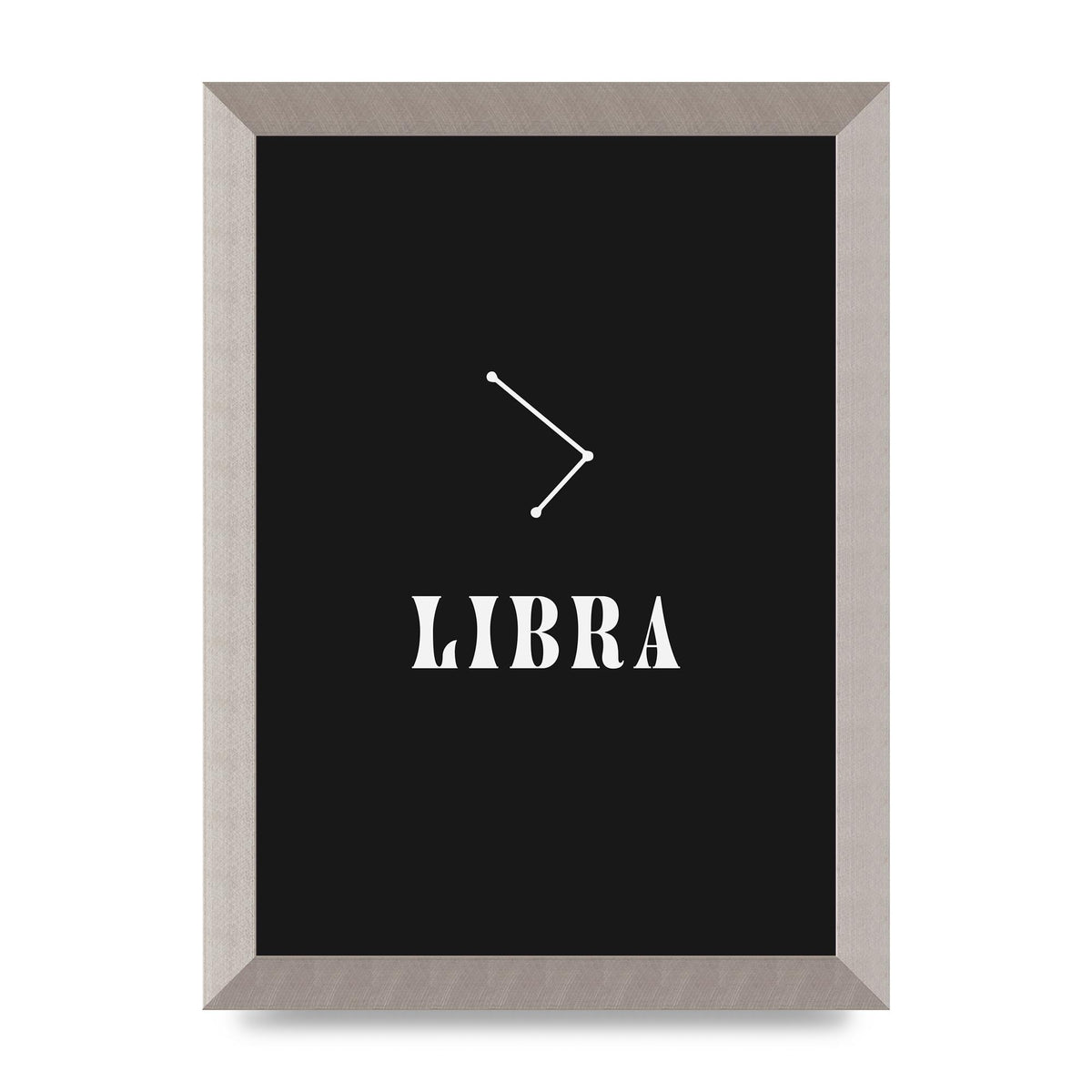 Minimalist Horoscope Star Sign Series Libra Wall Art - A4 framed
