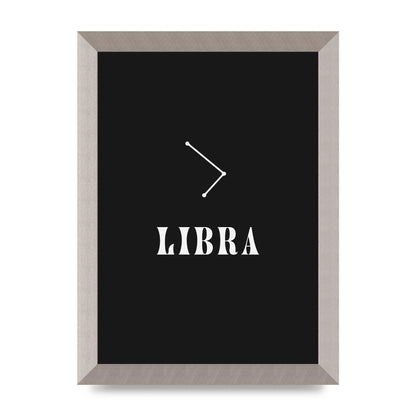 Minimalist Horoscope Star Sign Series Libra Wall Art - A4 framed