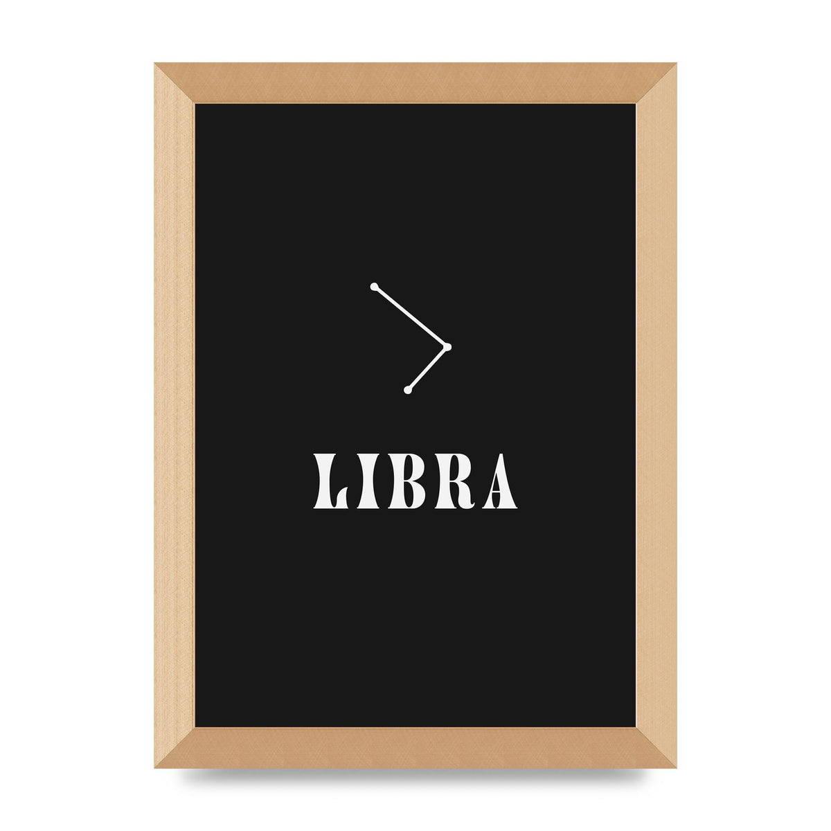 Minimalist Horoscope Star Sign Series Libra Wall Art - A4 framed