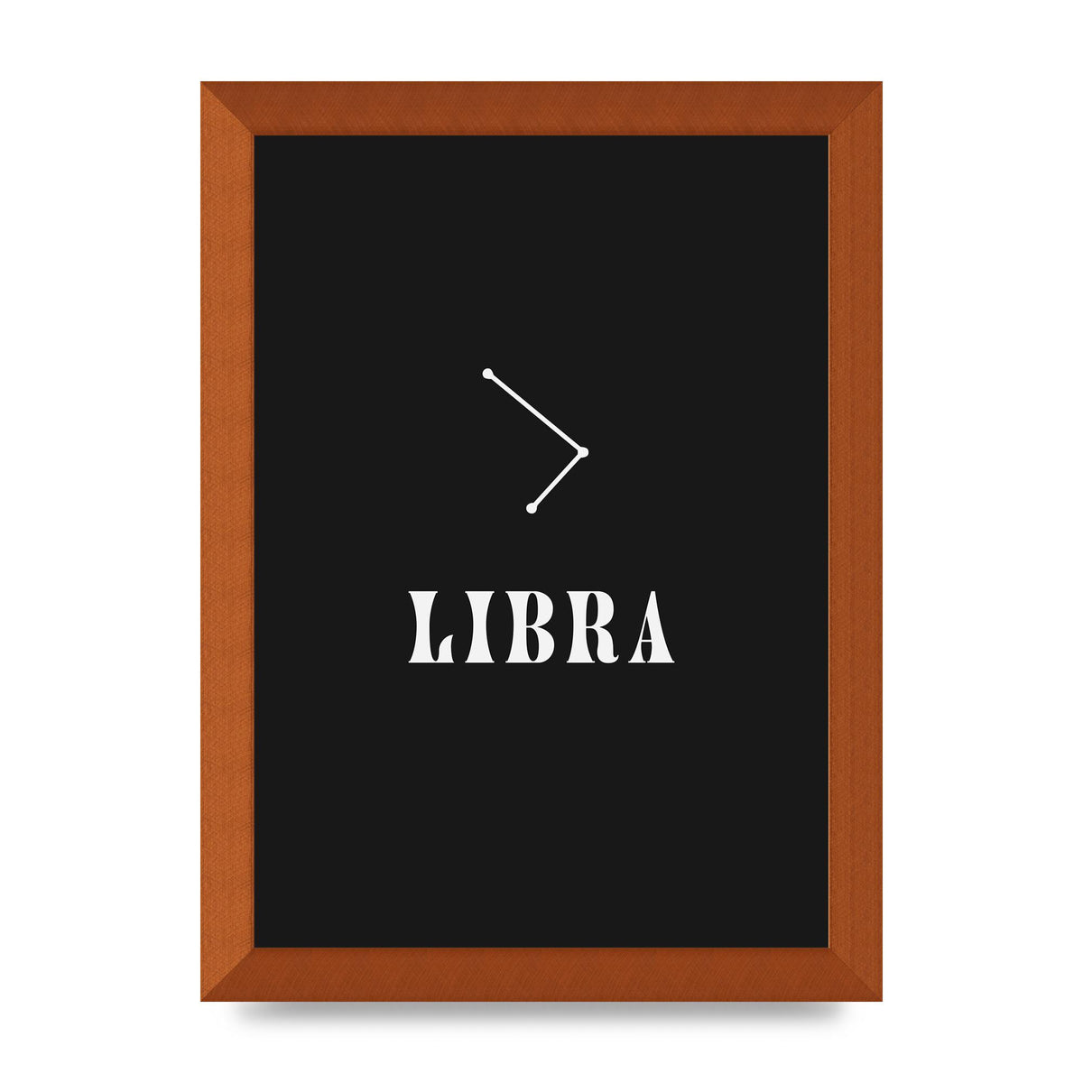 Minimalist Horoscope Star Sign Series Libra Wall Art - A4 framed
