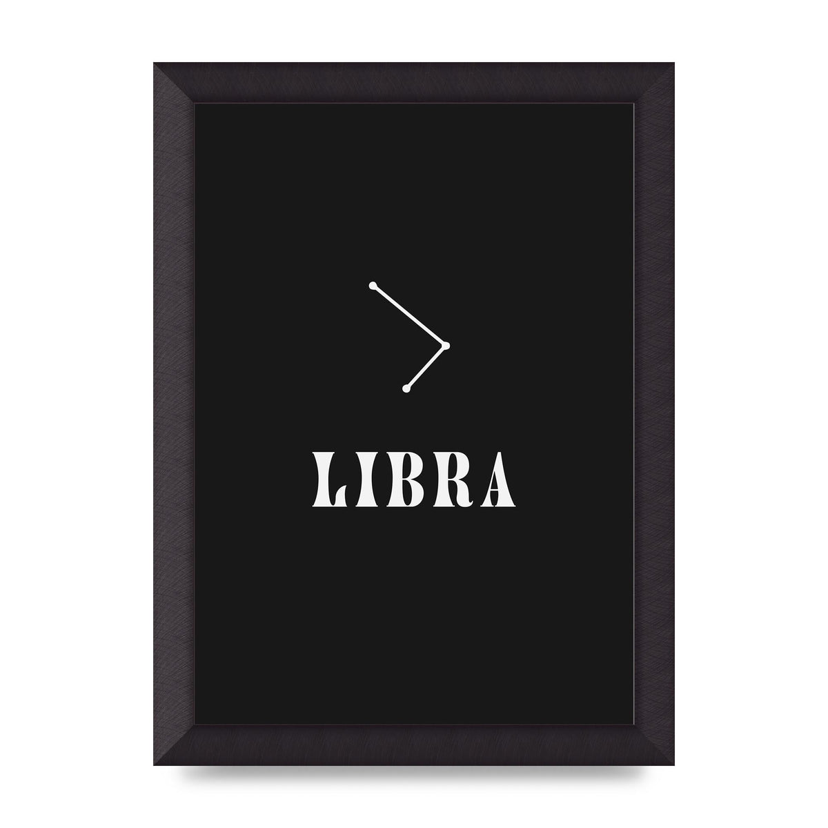 Minimalist Horoscope Star Sign Series Libra Wall Art - A4 framed